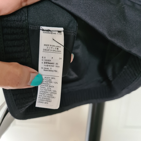 NIKE High Support Bra S Black for Exercise Yoga Pilate Jogging Running Walking - Picture 4 of 5